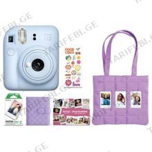 Fujifilm Instax Mini 12 Instant Camera Bundle Pastel Blue პოლაროიდის ნაკრები
