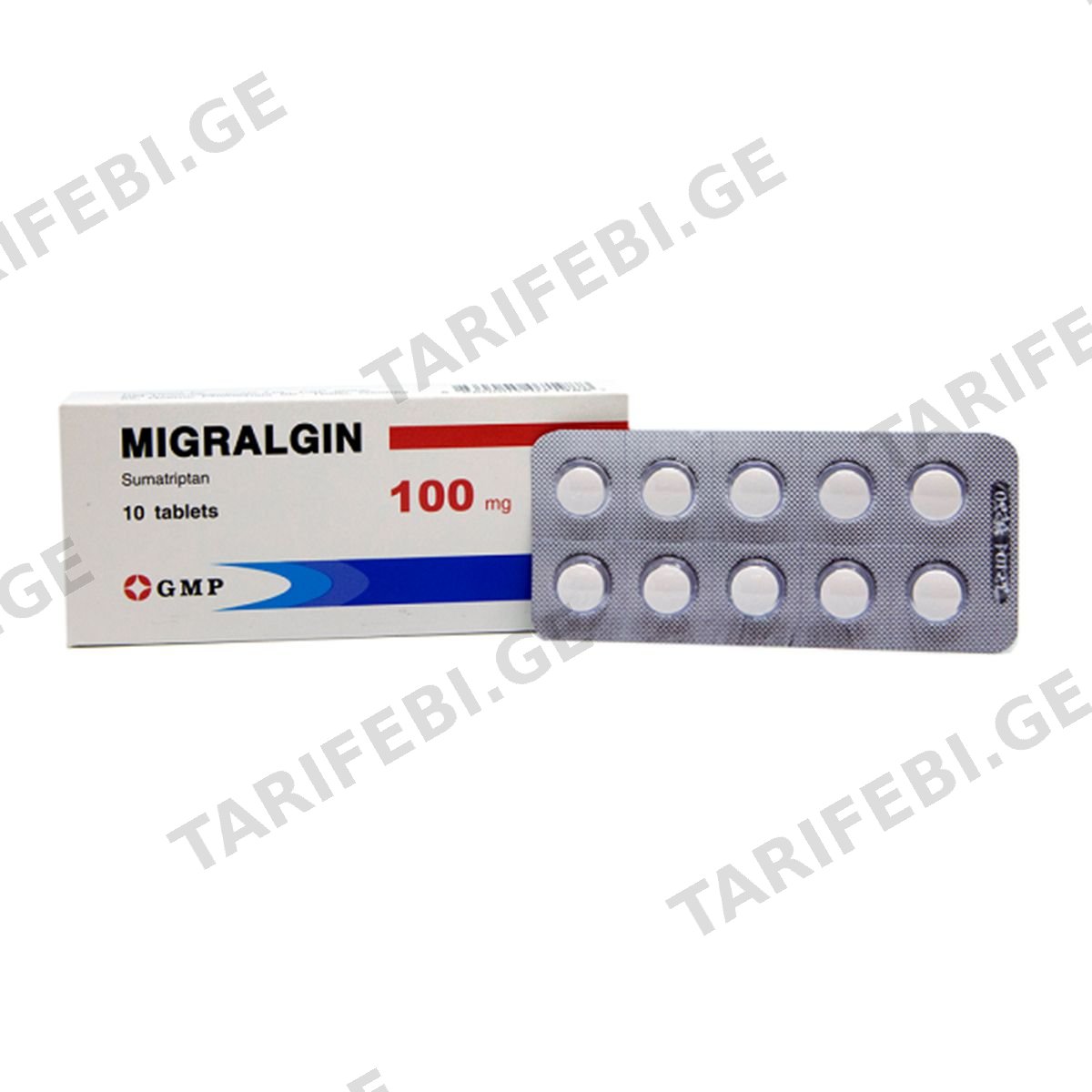 მიგრალგინი - Migralgin 100 მგ 10 ტაბლეტი