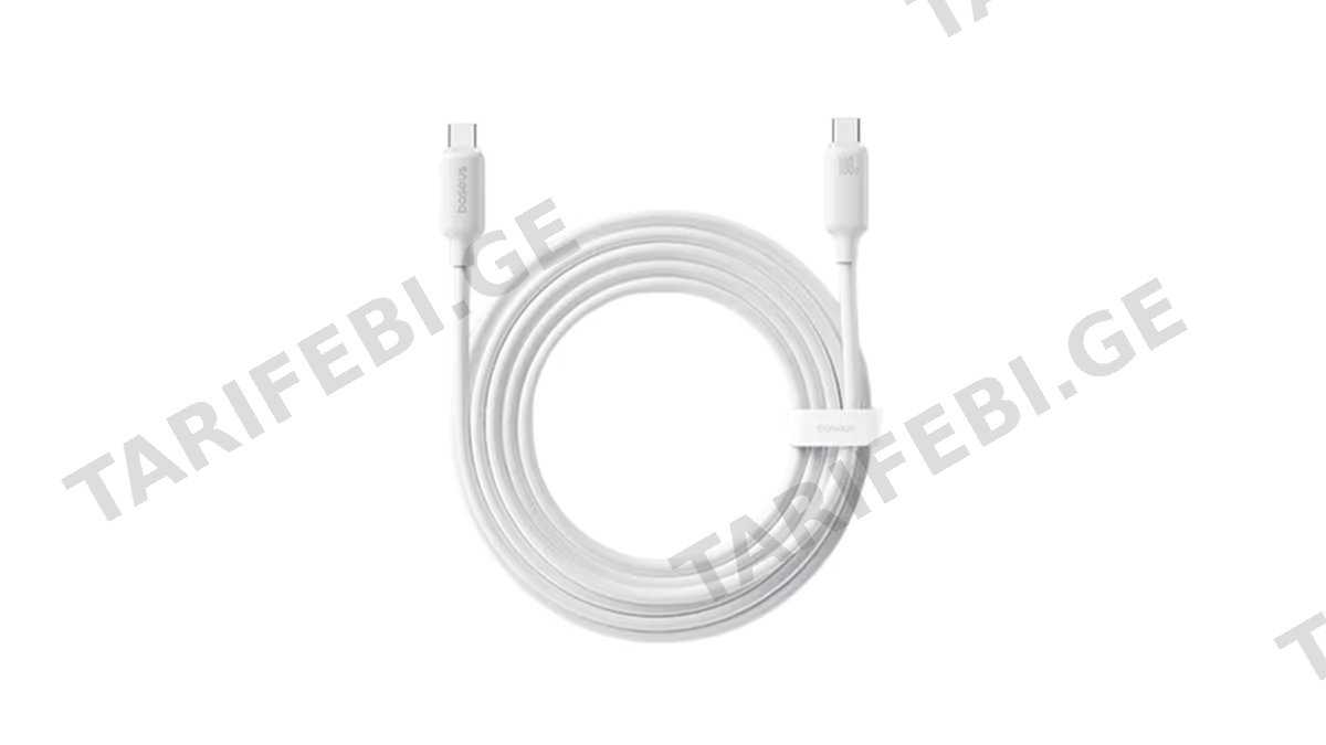 Baseus Foamed Silicone Fast Charging Data Cable USB-C to USB-C 100W 2m E0426705