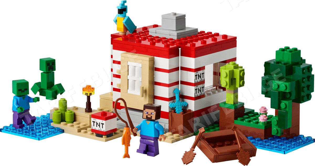 ასაწყობი კონსტრუქცია LEGO 21275 MINECRAFT THE TNT JUNGLE HOUSE, PREFABRICATED CONSTRUCTION