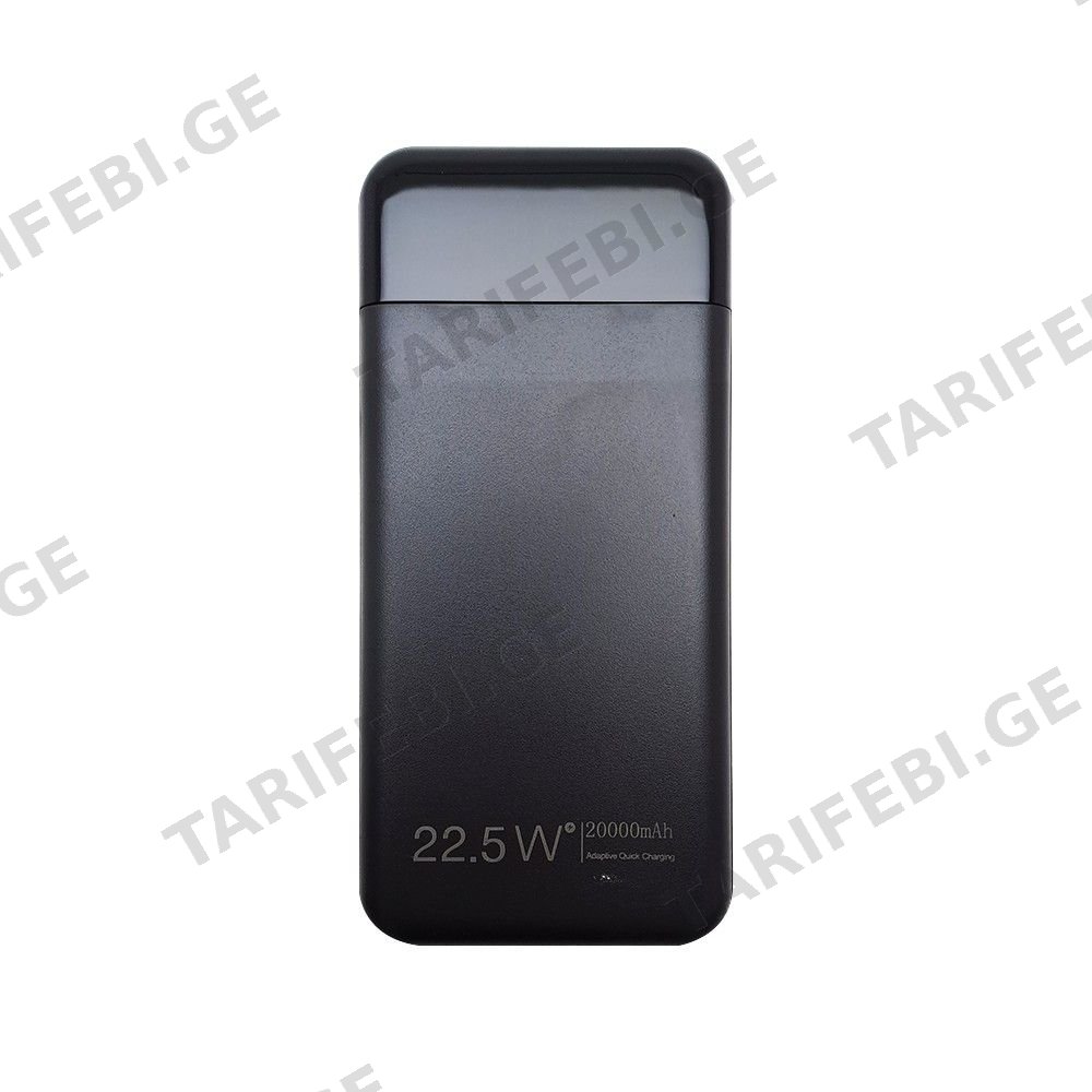 პორტატული სწრაფ დამტენი 20000 MAH 22.5W BLACK