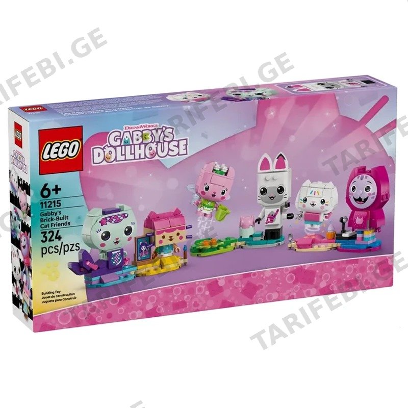 ასაწყობი კონსტრუქცია LEGO 11215 GABBY'S DOLLHOUSE კატის მეგობრები 324 ნაწილი