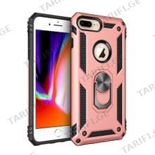 iPhone 7 Plus Sofia Ring Case სილიკონის ქეისი ბეჭდით - ვარდი