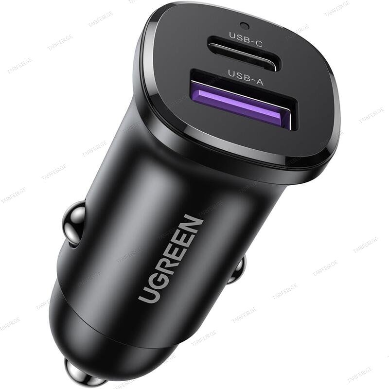 UGREEN 30W 2-Port Fast Car Charger/25845