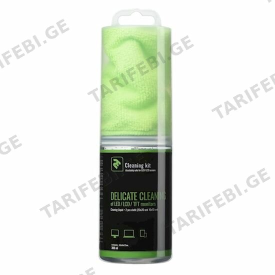 მონიტორის საწმენდი 2E CLEANING KIT 300 ML LIQUID FOR LED / LCD + 2 WIPES 20X20 10X10 CM