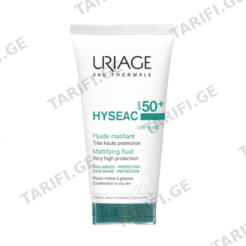 ურიაჟი - HYSEAC MAT დამატენიანებელი ფლუიდი SPF50+ ფორების შემავიწროვებელი კომბ/ცხიმიანი კანი 50მლ