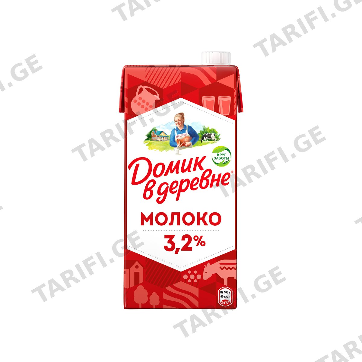რძე "დომიკ ვ დერევნე" ულტრაპასტერიზებული 3,2% 950მლ