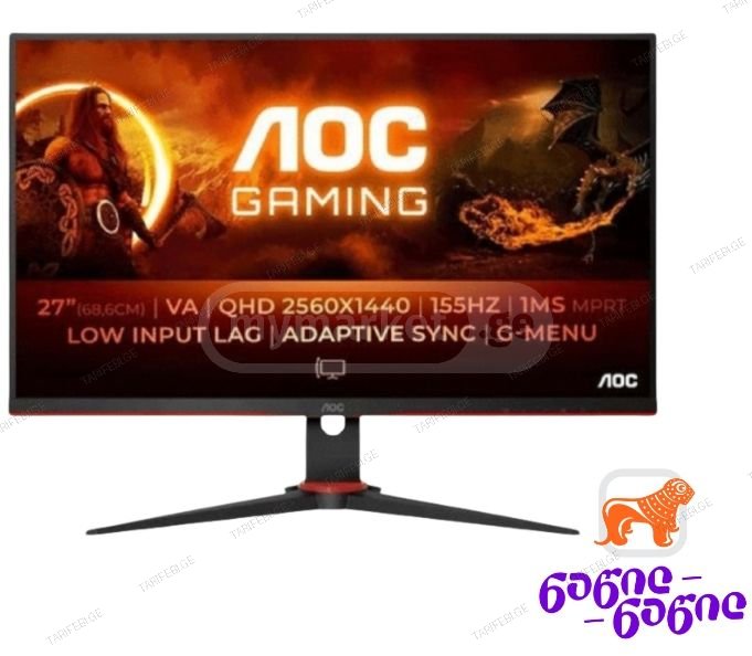 მონიტორი AOC Gaming Q27G2E QHD 27" 155Hz 2K 1Ms