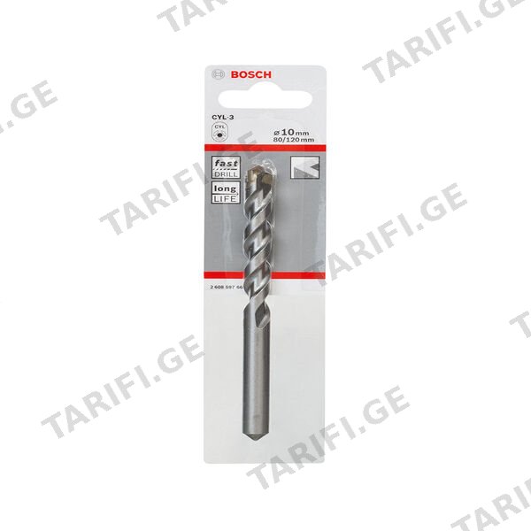 ბეტონის ბურღი 10 მმ BOSCH 2608597665
