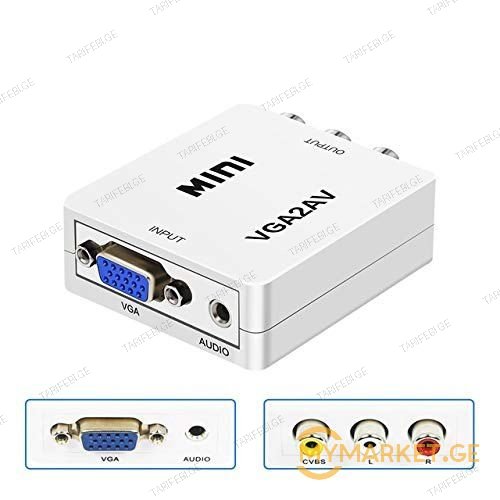 VGA to AV Converter VGA to 3RCA  S-video  Adapter
