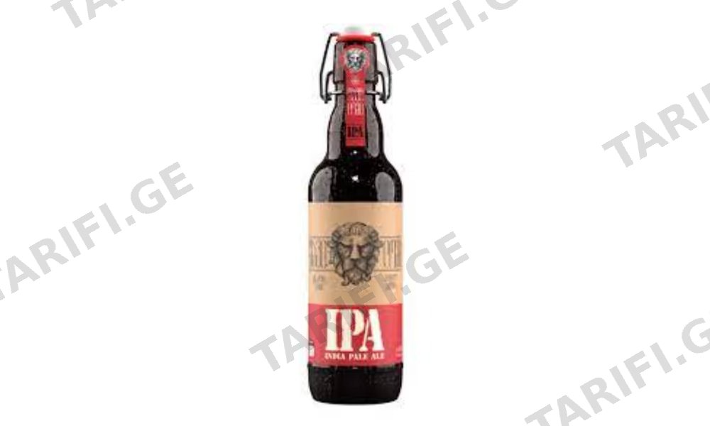 ლუდი შავი ლომი IPA (0.5L), შუშა