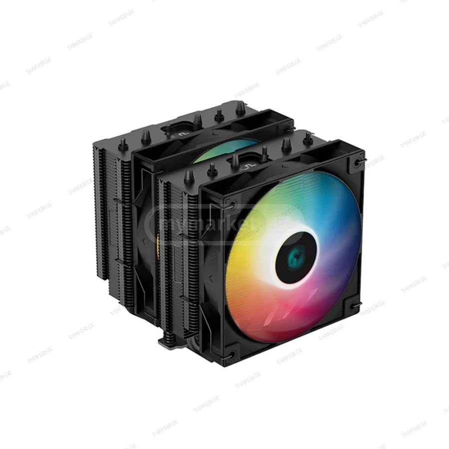 DEEPCOOL AG620 BK ARGB V2 Dual-Tower CPU Air Cooler Black AR