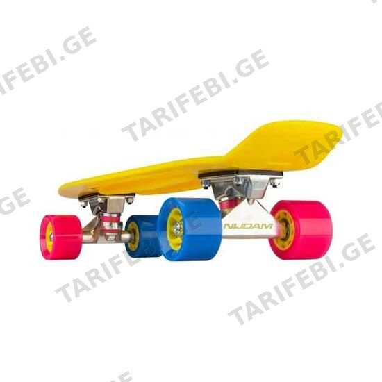 სკეიტბორდი NIJDAM BOULEVARD TRICKSTER N30BA06 ყვითელი/ლურჯი/მალინისფერი
