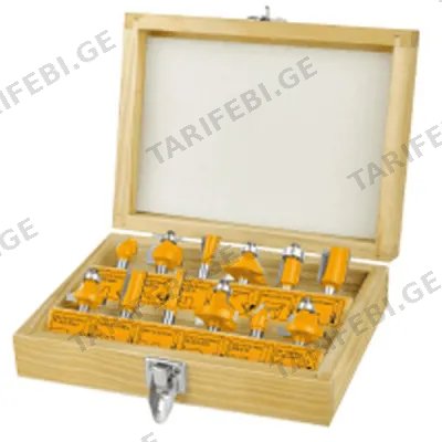 ელ.როუტერის საცვლელი პირები 8 MM (12 ცალიანი კომპლექტი) INGCO (AKRT1211)