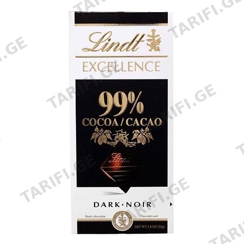 შოკოლადის ფილა 99% /ლინდტი/ 50გ