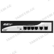 სვიჩი 2E 2E-SP402F-2, 6-Port, PoE+ Switch, Black