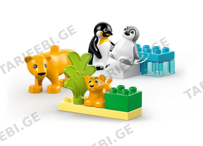ლეგო LEGO Constructor Wild Animal Families: Penguins & Lions (10442)