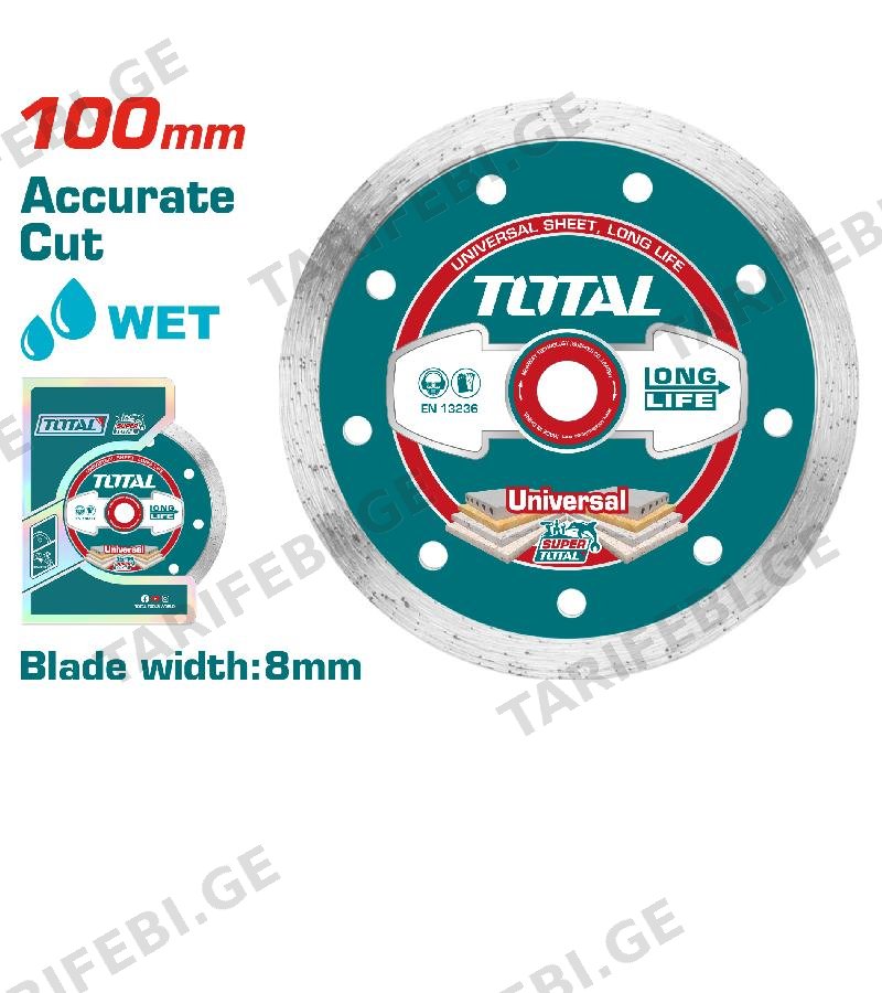 ფილების საჭრელი ქვა (WET) 100*16 მმ #TAC2121003 TOTAL