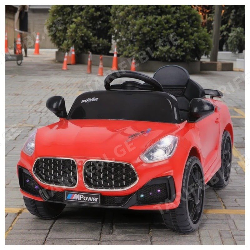 საბავშვო ელექტრო მანქანა BMW LBK-618-R 2 ძრავით (6V)
