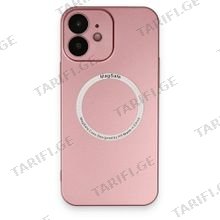 iPhone 11 Jack Magsafe Case კამერის დაცვით სილიკონის ქეისი - ვარდი