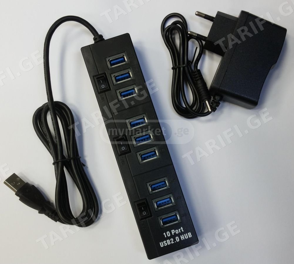 10 Port USB 2.0 HUB 10 Port USB 3.0 HUB 1M cable with power