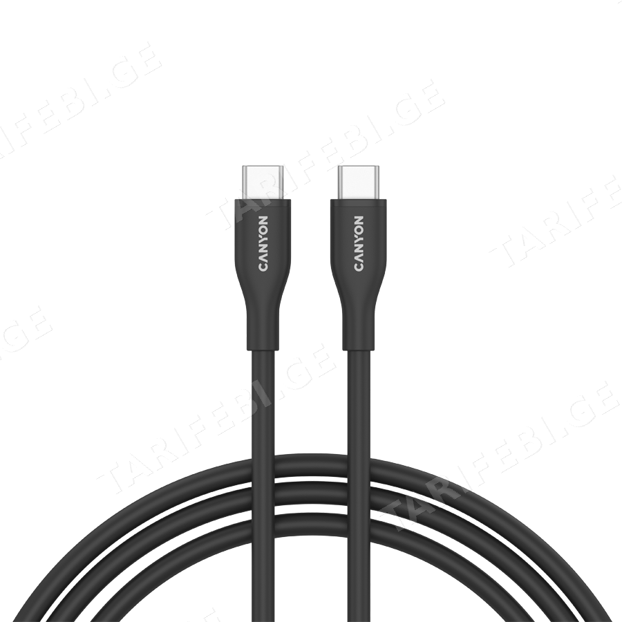 CANYON cable CC60SC10 C-C 60W 1m Silicon Black