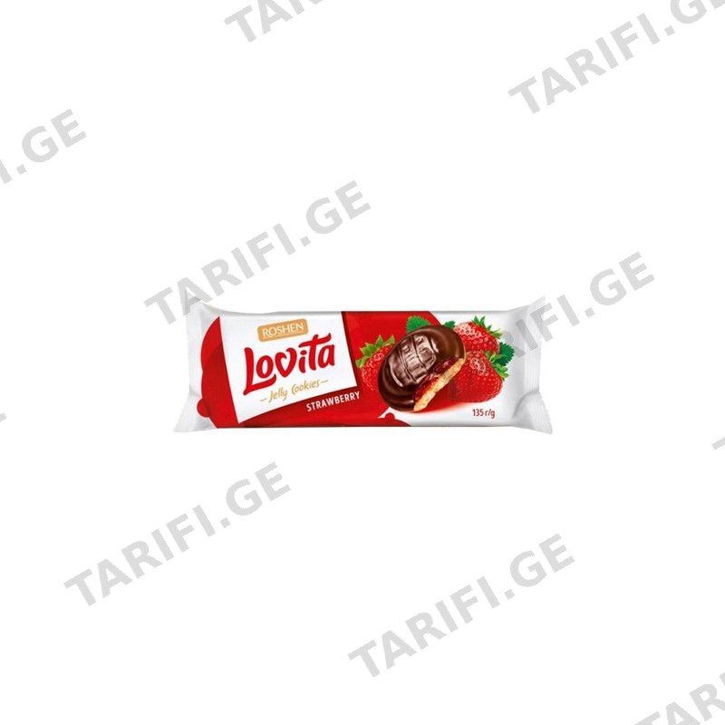 ROSHEN ორცხობილა ლოვიტა მარწყვის-135გრ