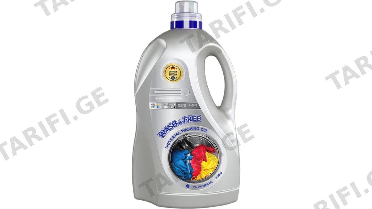 0245-WASH & FREE უნივერსალური სარეცხი გელი 5000 გ