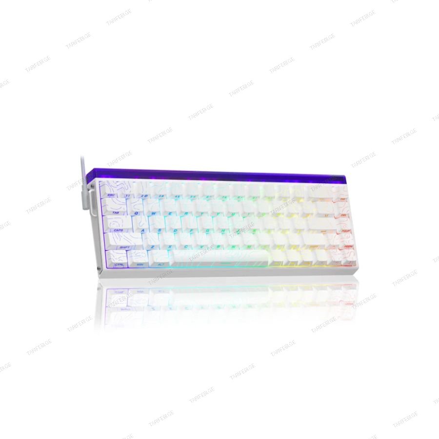 AULA HERO68 Wired Magnetic Switch RGB White Translucent Keyc