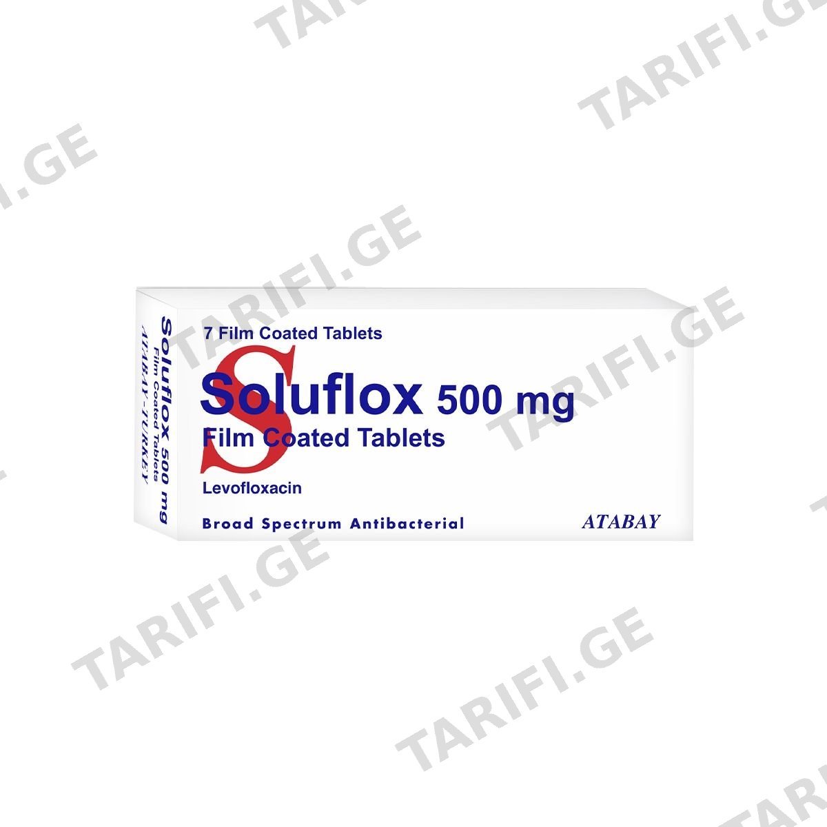 სოლუფლოქსი - Soluflox 500მგ 7 ტაბლეტი