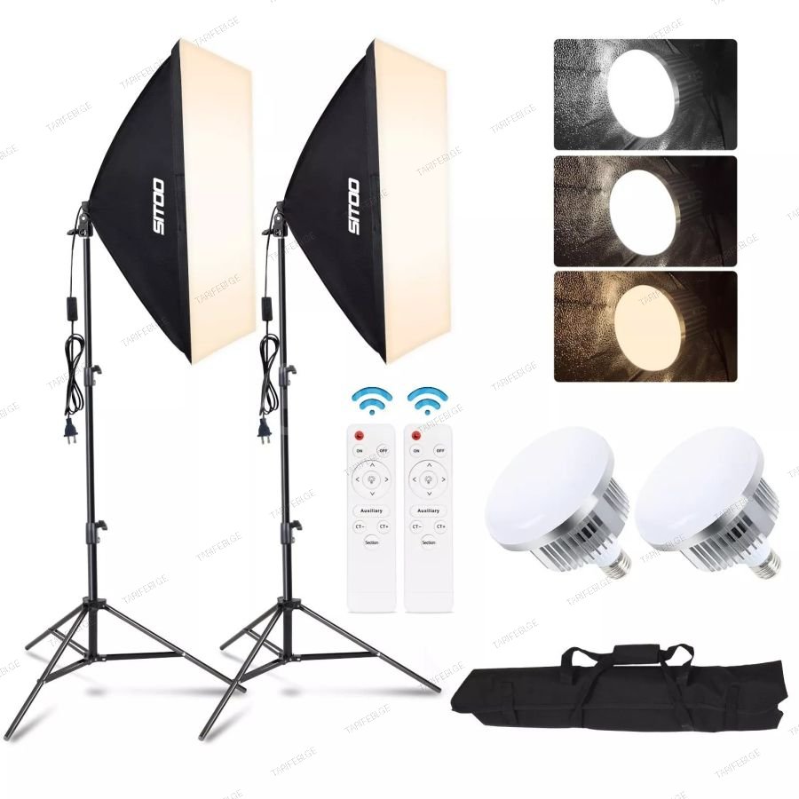 სტუდიური განათება რეგულირებადი შუქით SOFTBOX