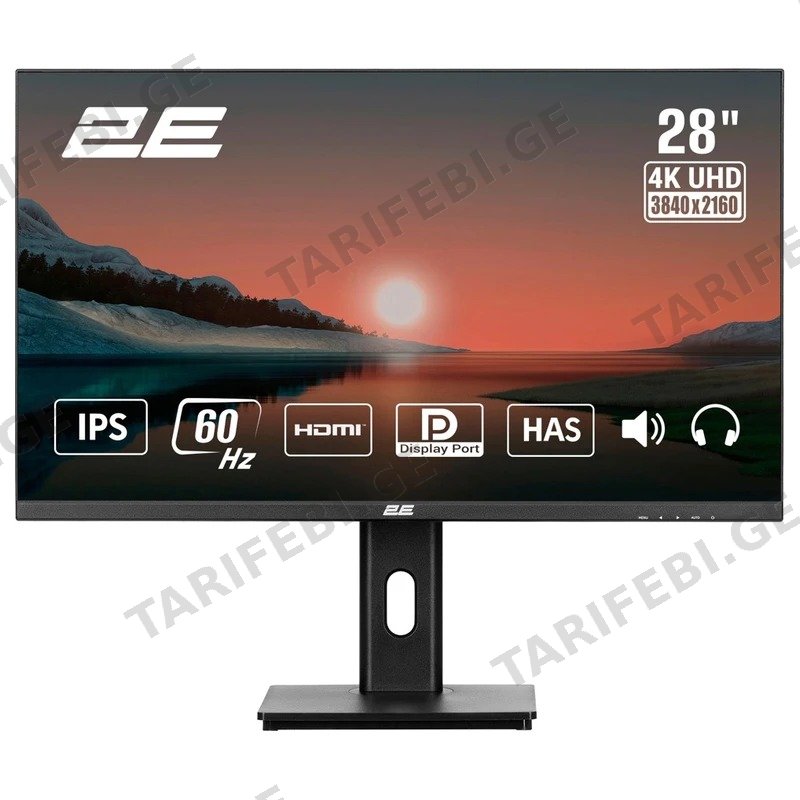 მონიტორი 2E 2E-L2825B-01.UA 28" 4K UHD IPS ეკრანით