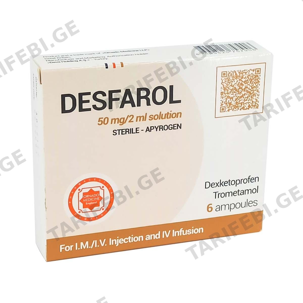 დესფაროლი - Desfarol 50მგ/2მლ 2მლ 6 ამპულა