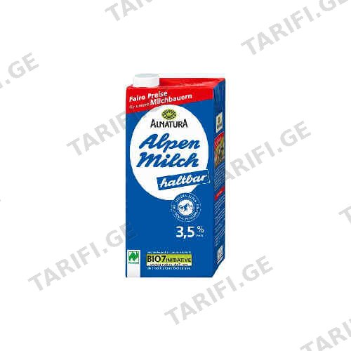 ორგანული რძე 3.8% /Alnatura/1 ლ