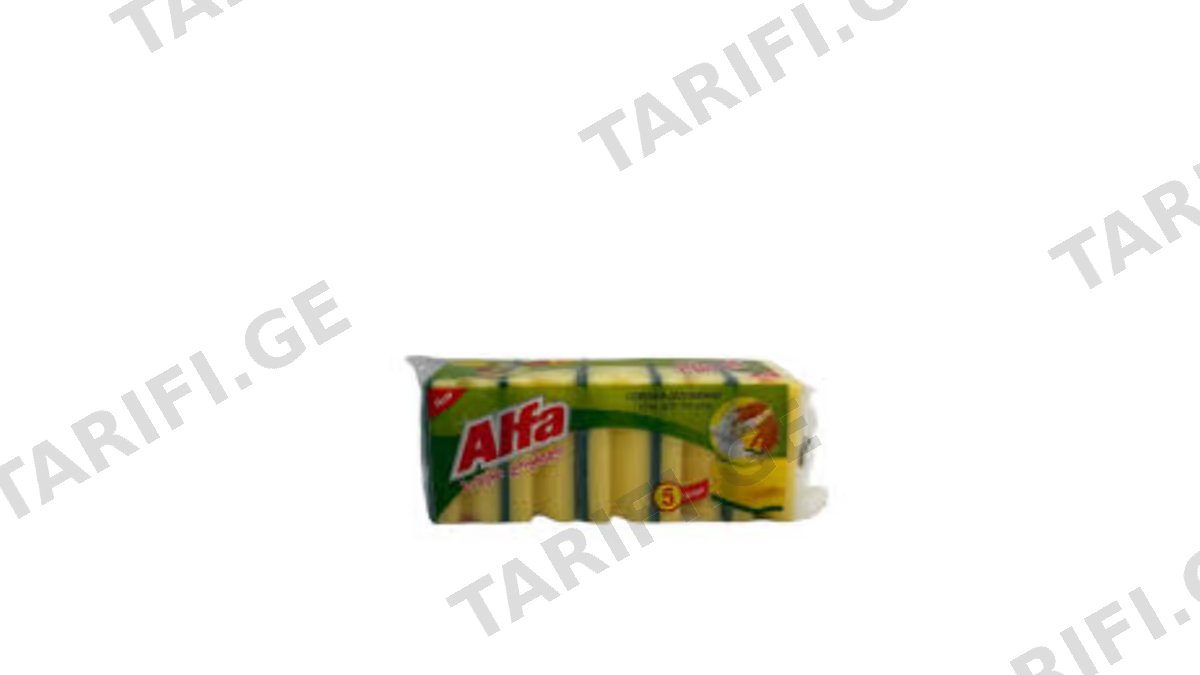 ALFA-ჭურჭლის ღრუბელი გოფრირებული 5x12
