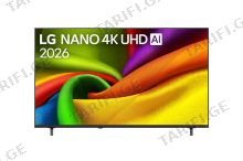 LG 65NU850B TV 65"(165cm) 4K UHD AI NU85 Smart TV 2026 Smart ტელევიზორი