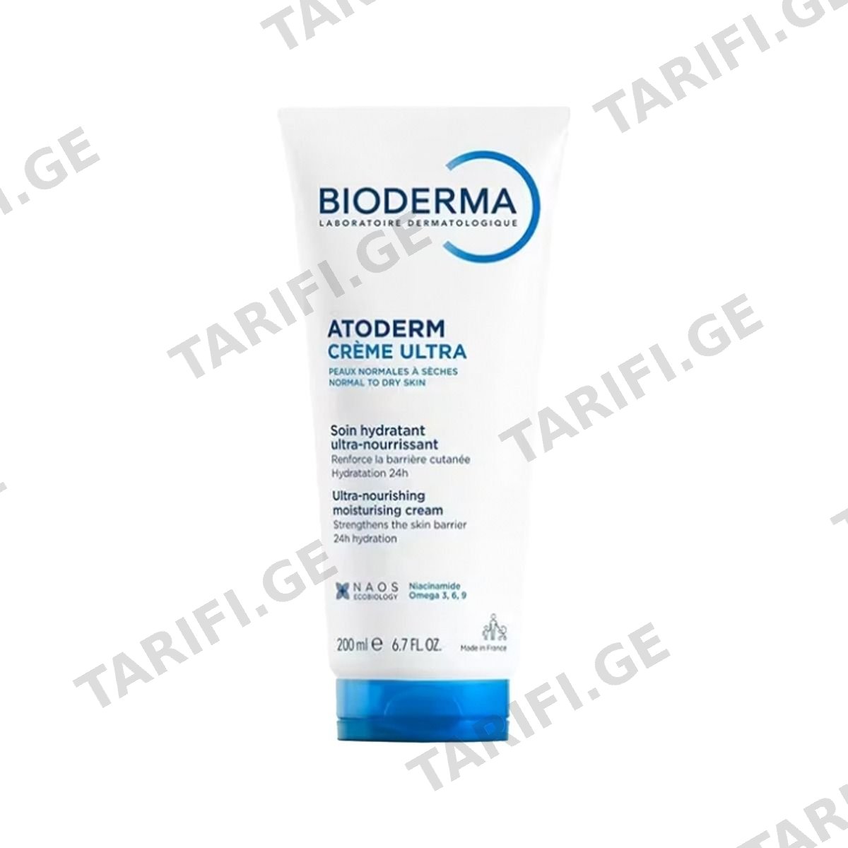 ტანის ულტრა კრემი Atoderm 200 მლ ბიოდერმა - Bioderma