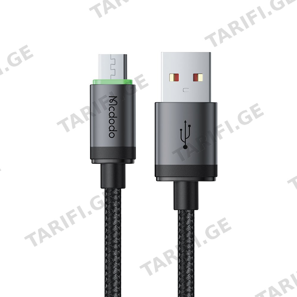 კაბელი Mcdodo USB-A to Micro USB Cable with Charging Light 1m CA-3990