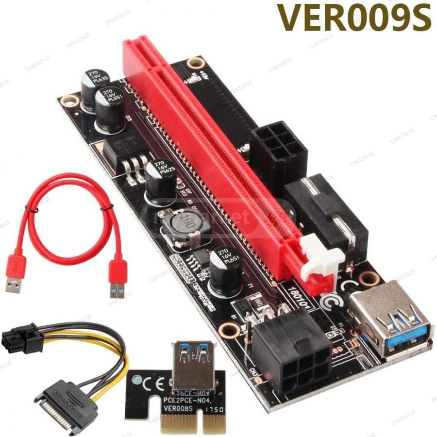 PCI-E Riser Card VER009S Adapter 60cm USB3.0 Cable Raiser