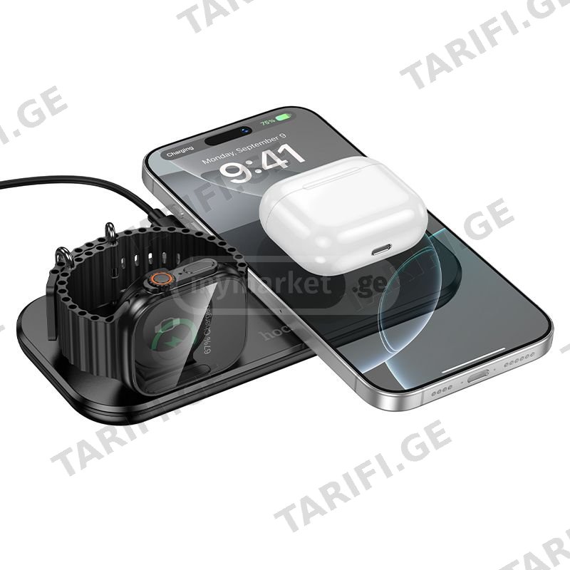 Hoco CW65 North 3-in-1 Desktop Wireless Fast Charger
