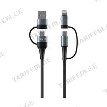 HAVIT CB6244 4in1 USB კაბელი დამუხტვა გატარება 60w
