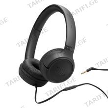 JBL Tune 530 Black სადენიანი ყურსასმენი