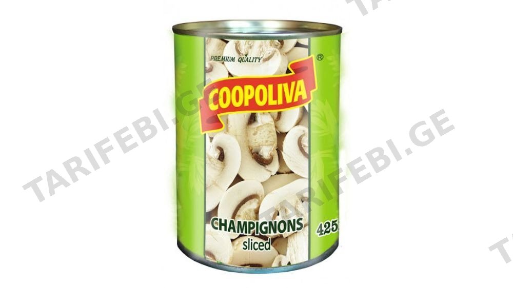 COOPOLIVA სოკო დაჭრილი 425მლ