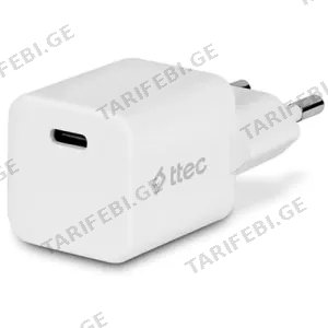 Ttec SmartCharger 20W PD Travel Fast Charger White