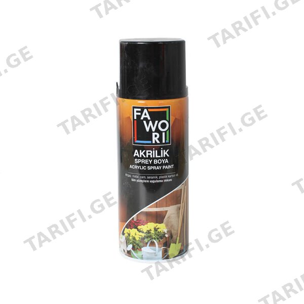 პრიალა შავი საღებავი სპრეი FAWORI RAL9005