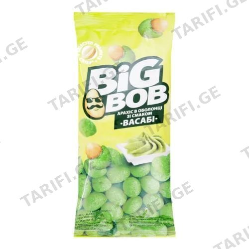 არაქისი "BIG BOB" ვასაბის არომატით 50/60 გრ
