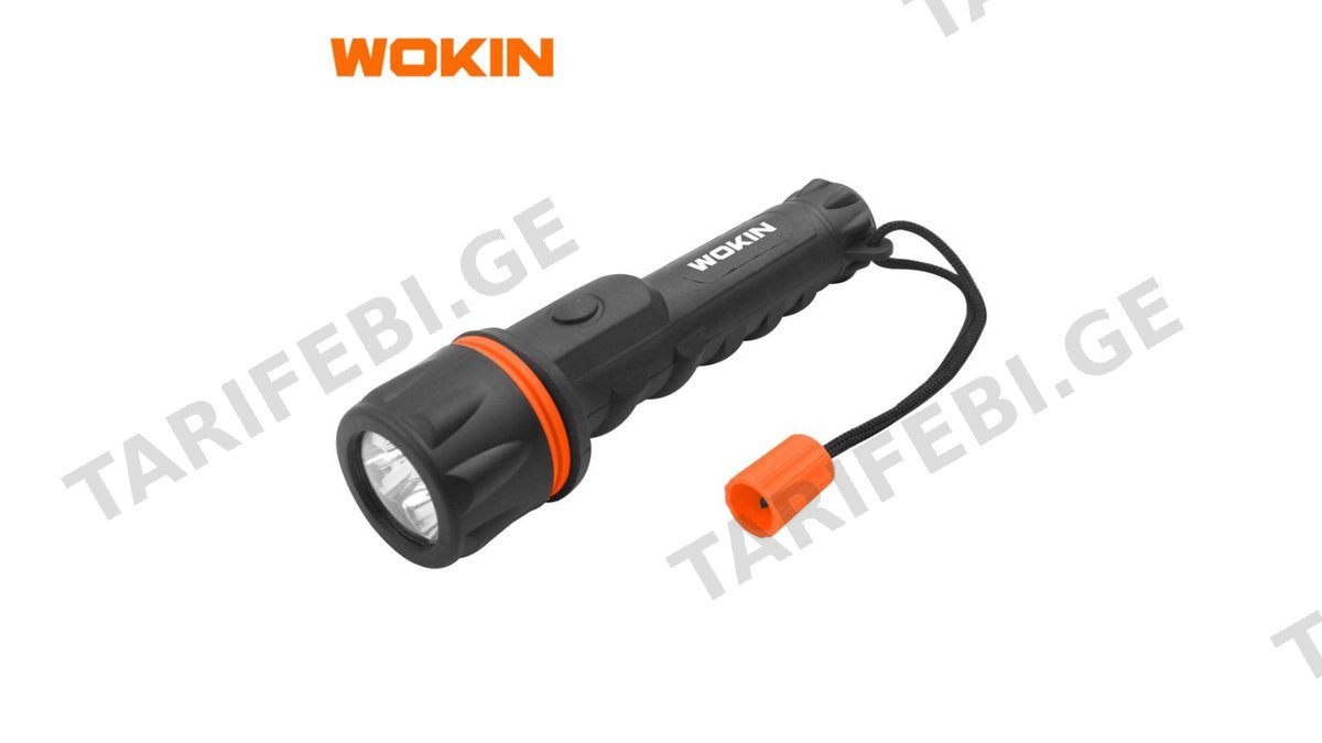 ფარანი Wokin 601503, 12 Lumens, IP62, Flashlight, Black