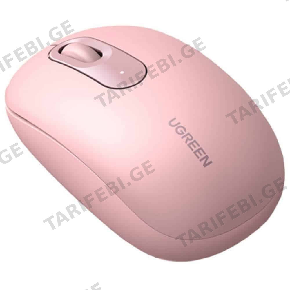 მაუსი UGREEN MU105 (90686), Wireless, USB, Mouse, Cherry Pink