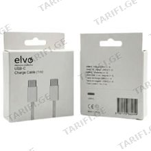 Elvo Premium Charging Type-C-Type-C 20W მობილური ტელეფონის კაბელი