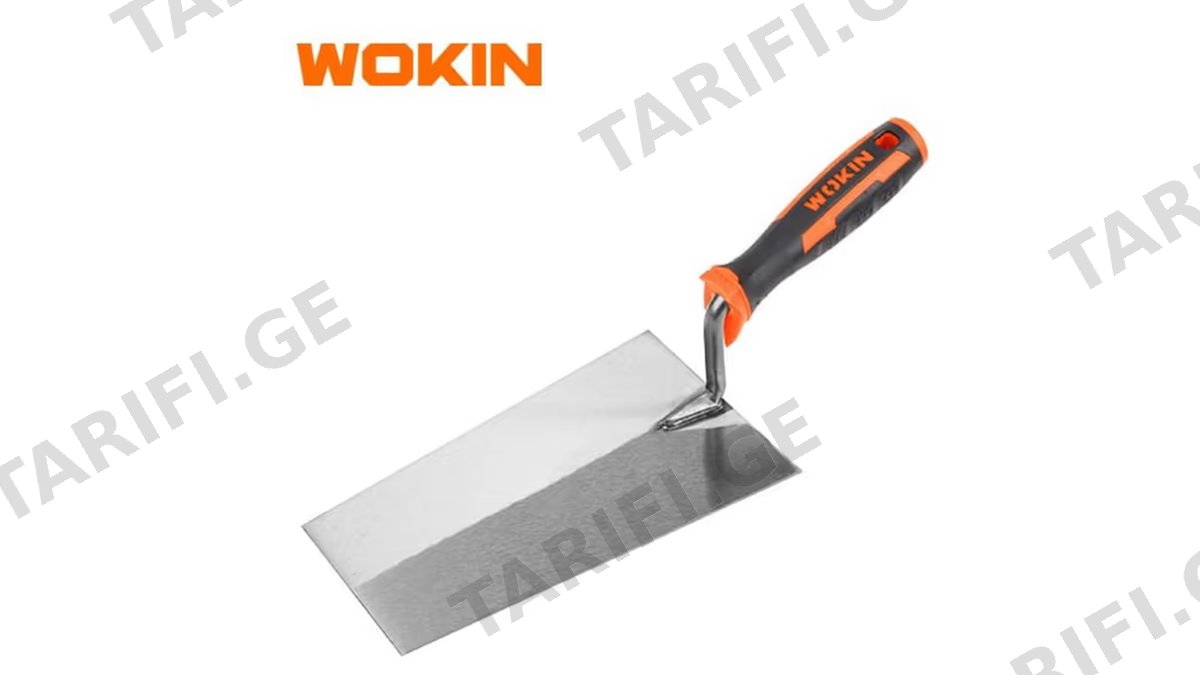 ქაფჩა Wokin 354506, 160*85*110mm, Bricklaying Trowel (PLASTIC HANDLE), Orange/Black